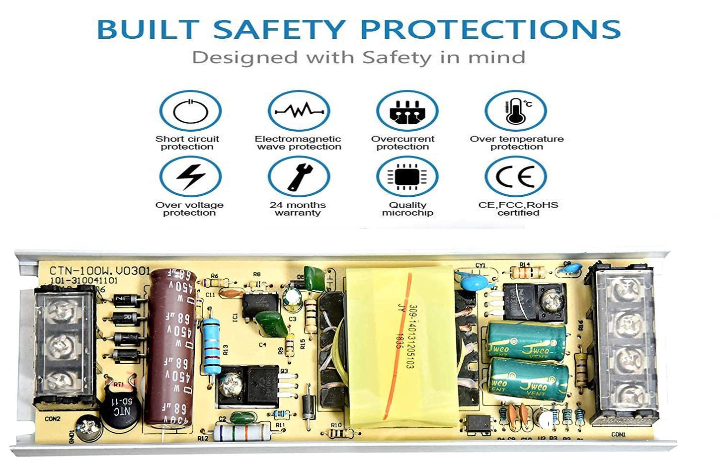 12V 5AMP 60W SLIM POWERSUPPLY for LED Strip Light Lamp/CCTV Camera/Security System/Radio/Computer Project