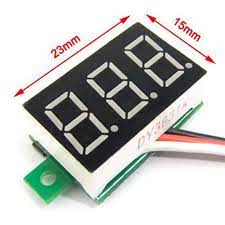 0.28 Inch 0-100V Three Wire DC Voltmeter Red