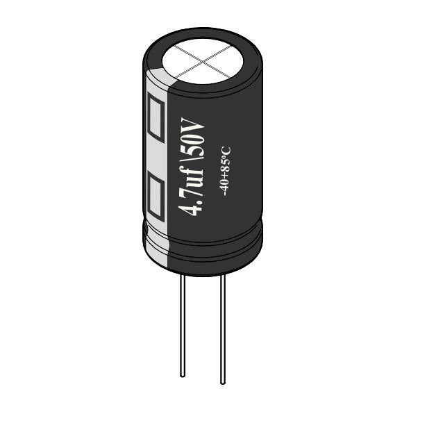 4.7 uF 50V Capacitor (Pack of 5)