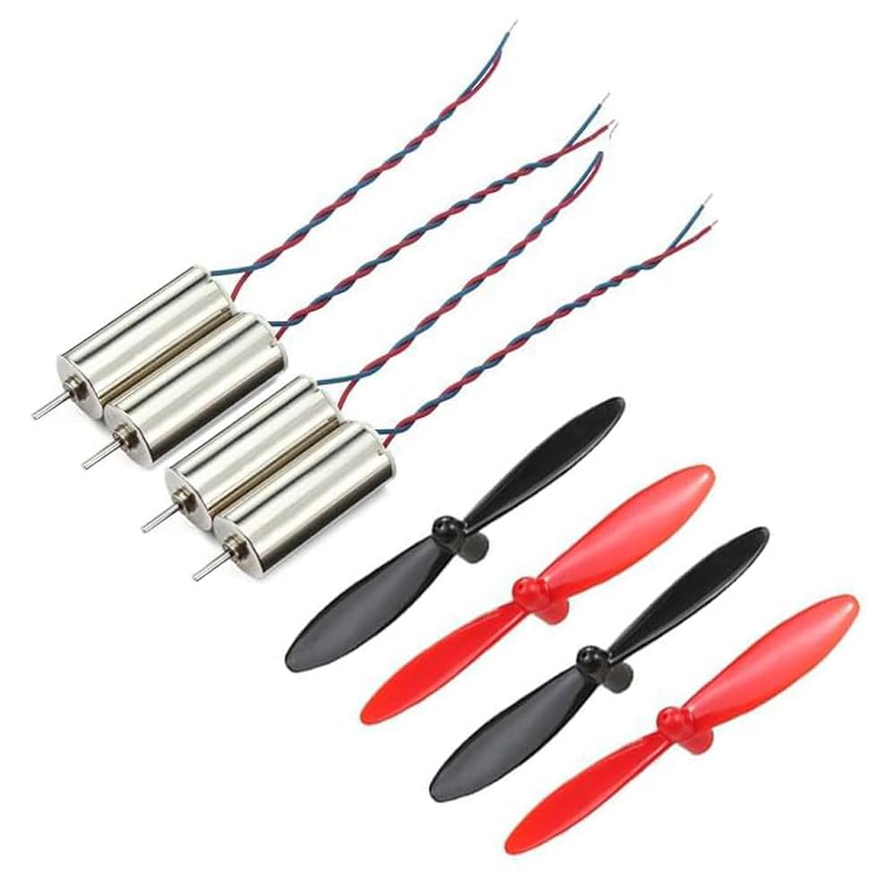 4 Pieces Dc 3.7V 816 8X16Mm Micro Coreless Motor With Propeller High-Speed Mini Drones 50000+ RPM(4 Motors / 4 Propellers).