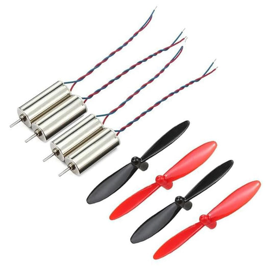 4 Pieces Dc 3.7V 816 8X16Mm Micro Coreless Motor With Propeller High-Speed Mini Drones 50000+ RPM(4 Motors / 4 Propellers).