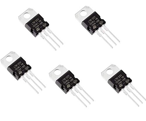 LM7812 7812 Positive Voltage Regulator IC 12V/1A, Multicolour -10 Pieces