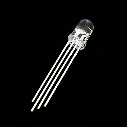 RGB CLEAR LED 4PIN Light Emitting Diodes Round through hole - (5MM COMMON ANODE) 10PCS