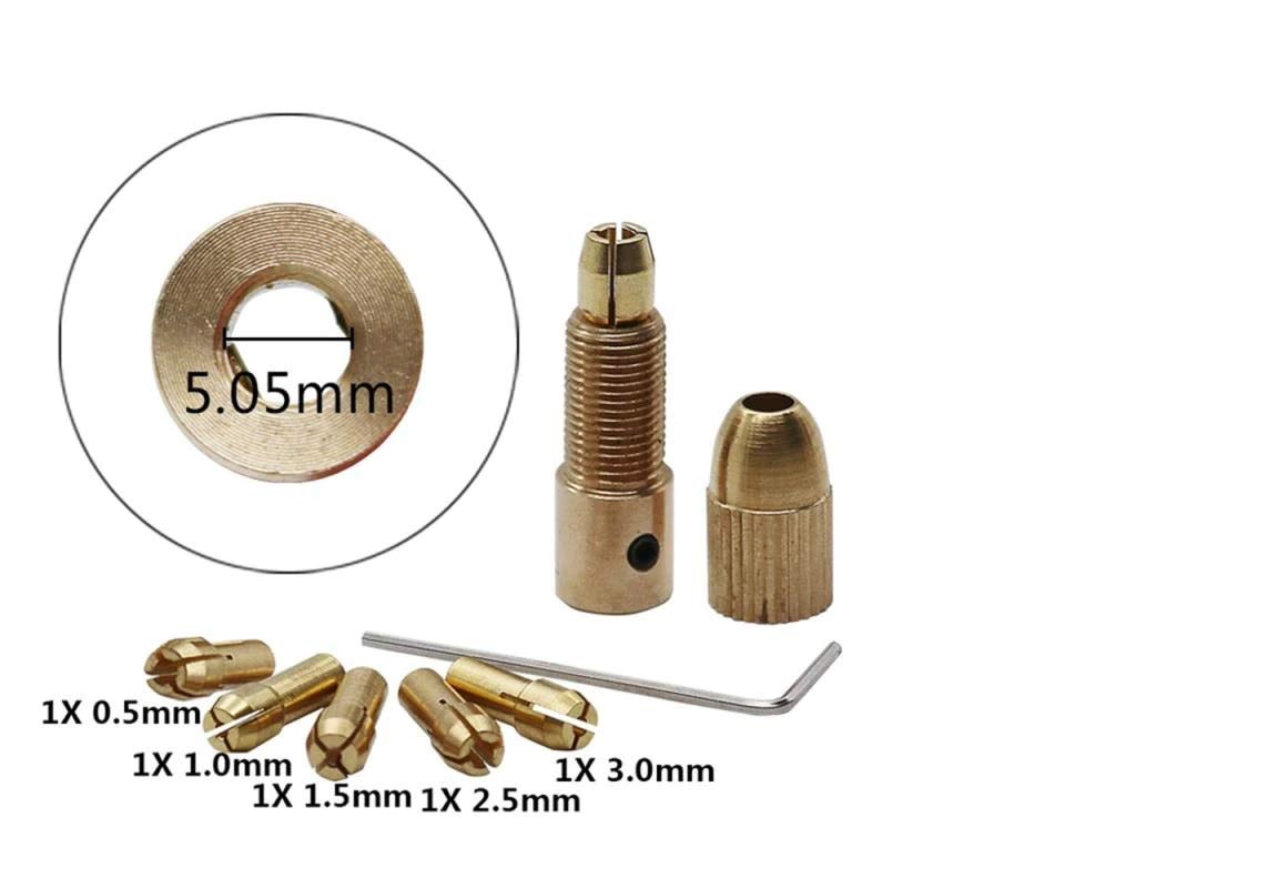 Drill Chuck Collet Bits Rotary with Screw, 0.5-3 mm for RS775 motor