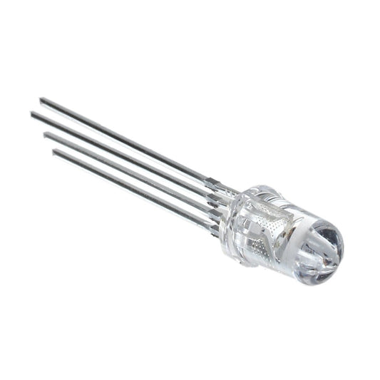RGB CLEAR LED 4PIN Light Emitting Diodes Round through hole - (5MM COMMON ANODE) 10PCS