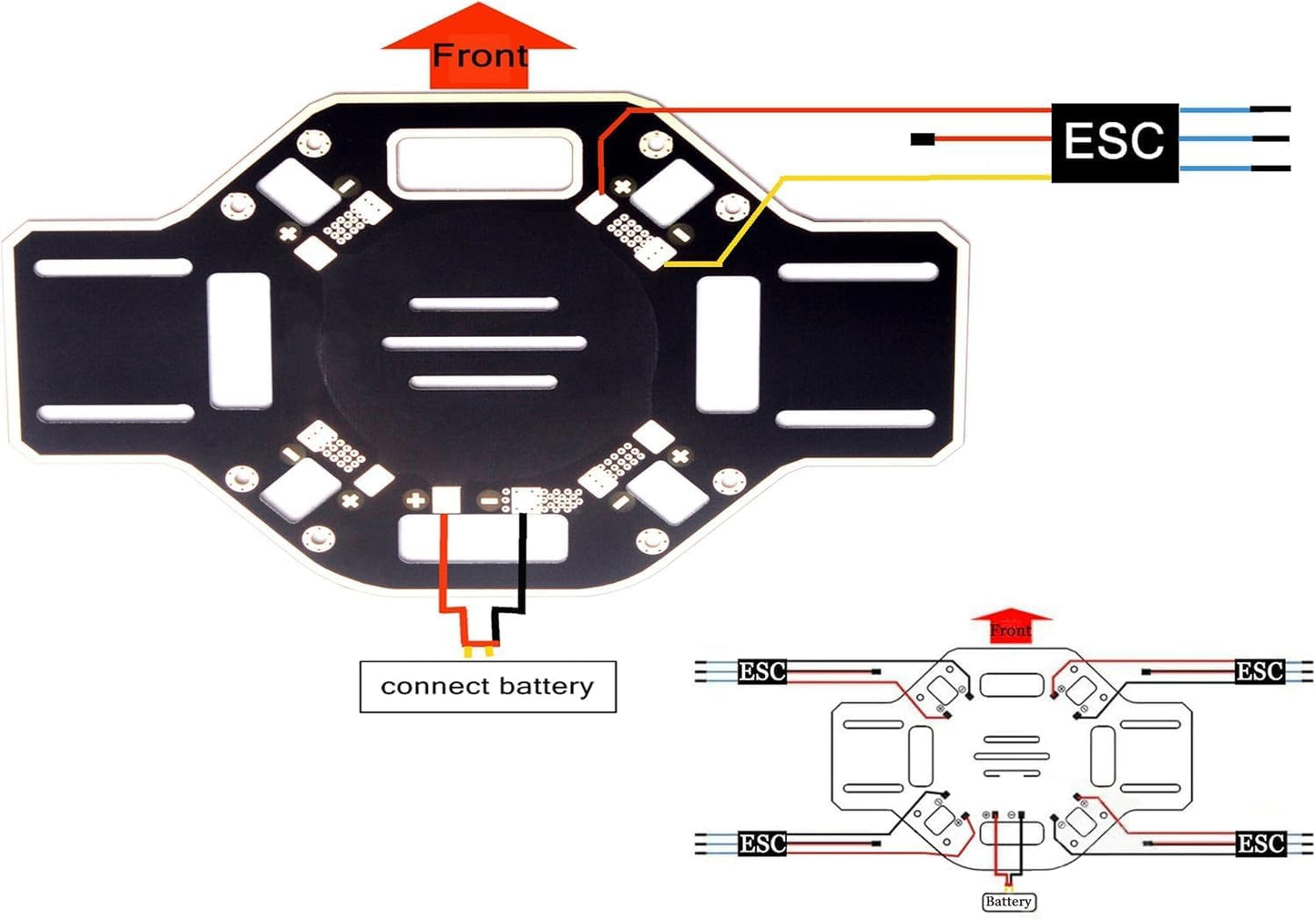 F450 / Q450 Quadcopter Frame(PCB Version with Integrated PCB) + Plastic Landing Gear Combo Kit – Made in INDIA