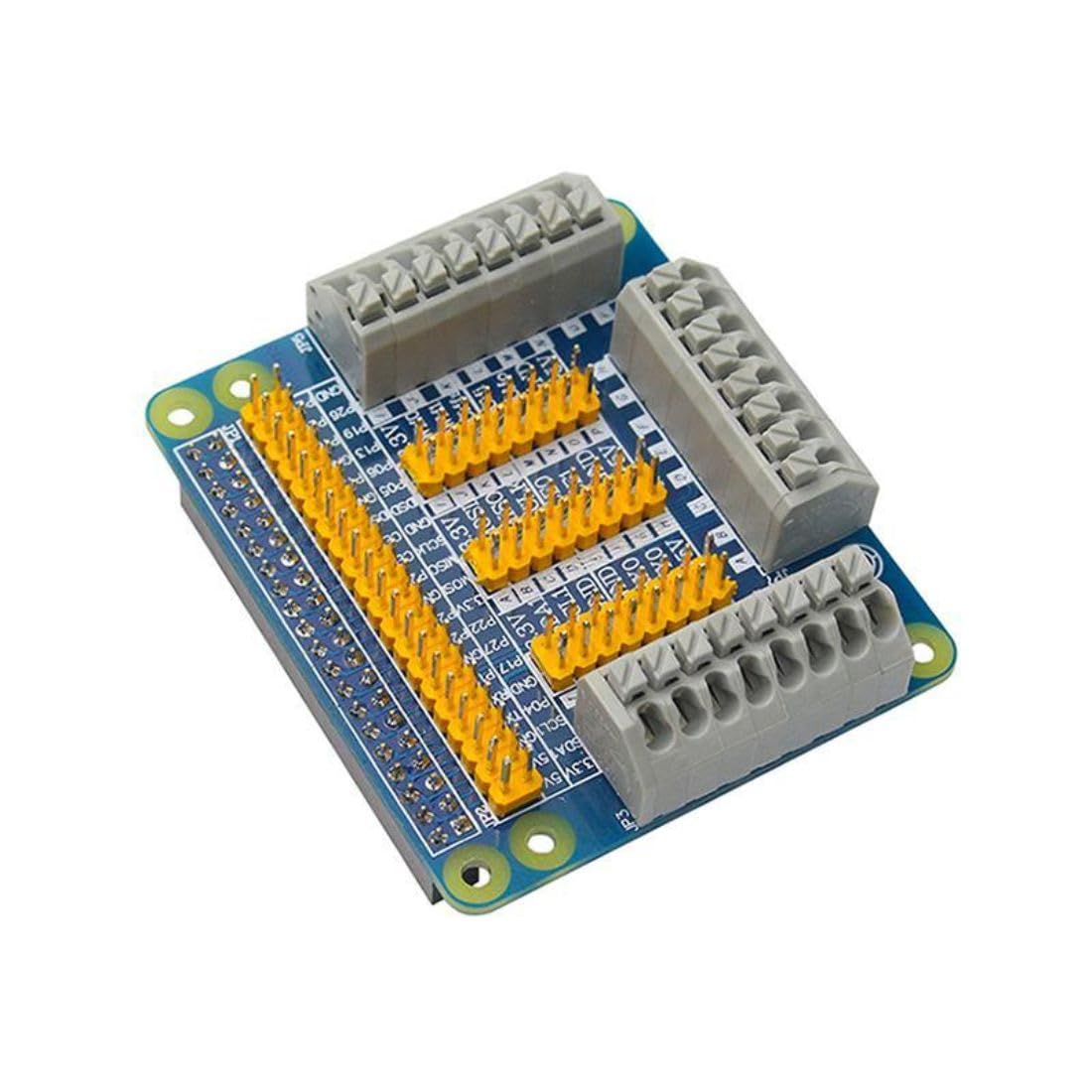 Raspberry Pi GPIO Expansion Board for 4B/3B/3B+ - Multi-Function GPIO Breakout Board with Screw Terminals, Jumper Caps & Mounting Kit