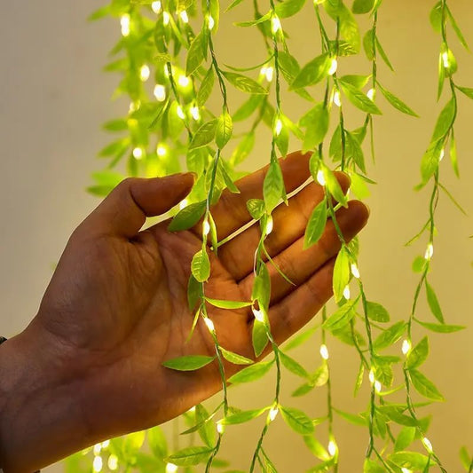 Artificial Leaf Curtain Lights for Home, Wedding, Party, Diwali, Christmas & Festival Decoration