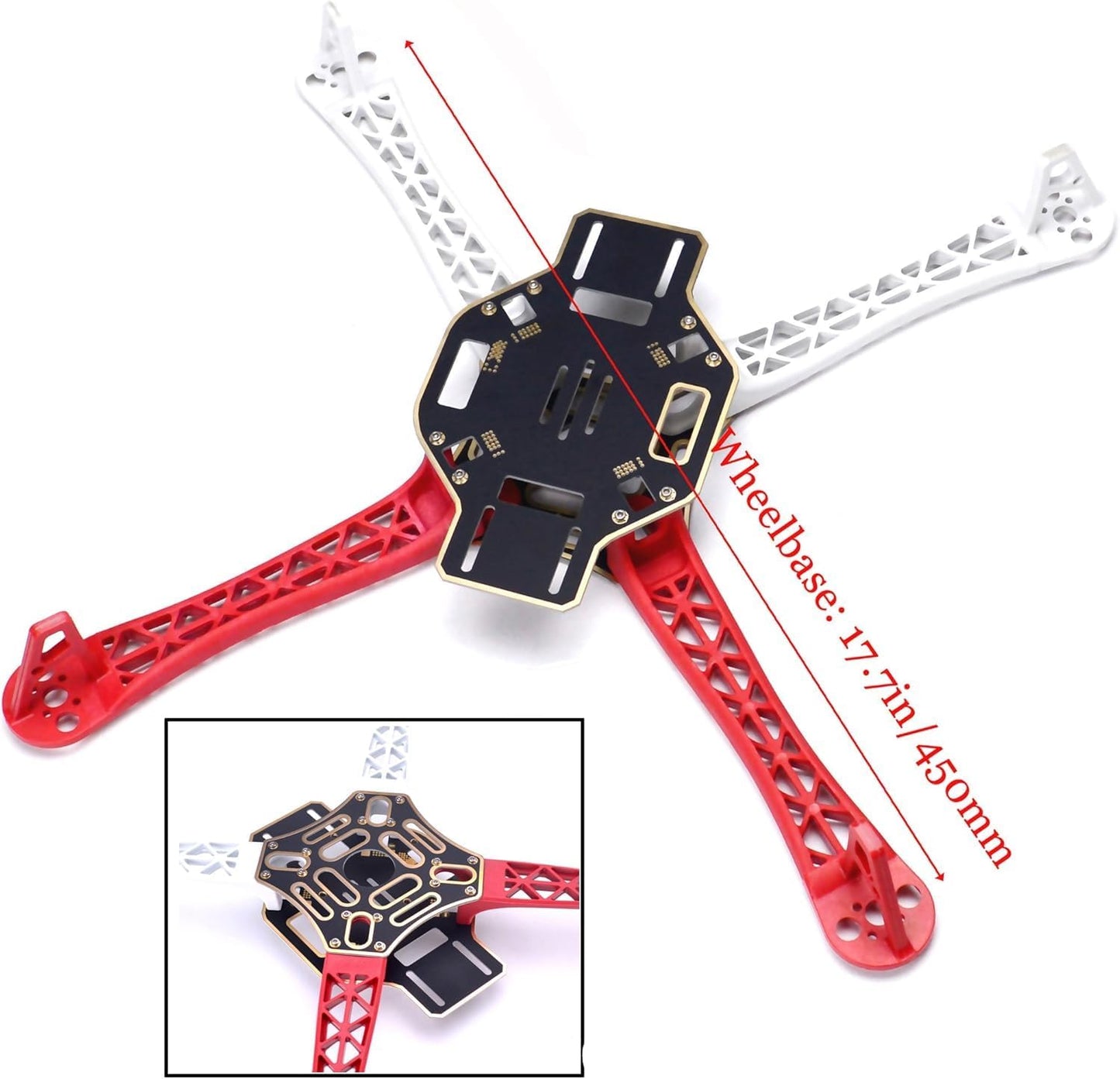F450 / Q450 Quadcopter Frame(PCB Version with Integrated PCB) + Plastic Landing Gear Combo Kit – Made in INDIA