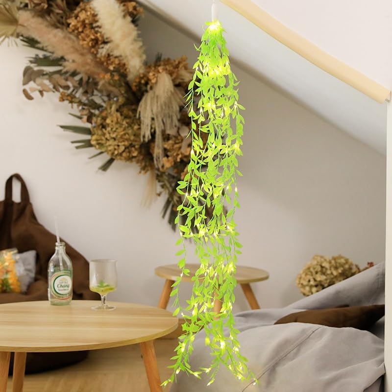 Artificial Leaf Curtain Lights for Home, Wedding, Party, Diwali, Christmas & Festival Decoration
