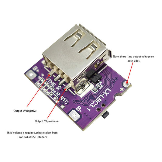 IP5310 5V 3A to 2.4V Lithium Battery Charging Boost Module Type C