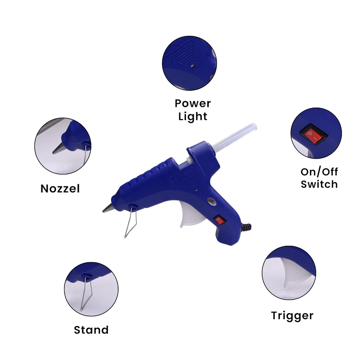 60W Hot Melt Glue Gun for DIY Craft & Light Repairs