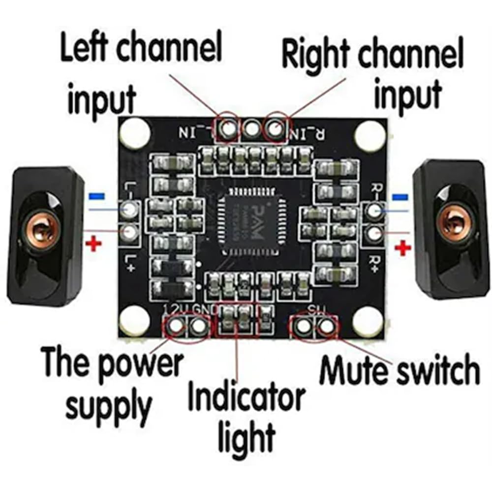 PAM8610 Digital Amplifier Board – 2x15W Stereo Class D Audio Module with Low Distortion & High Efficiency