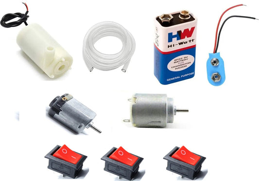 Science Project Dc Motor Kit / 9v Battery /Mini Water Pump for Students /Kids Educational