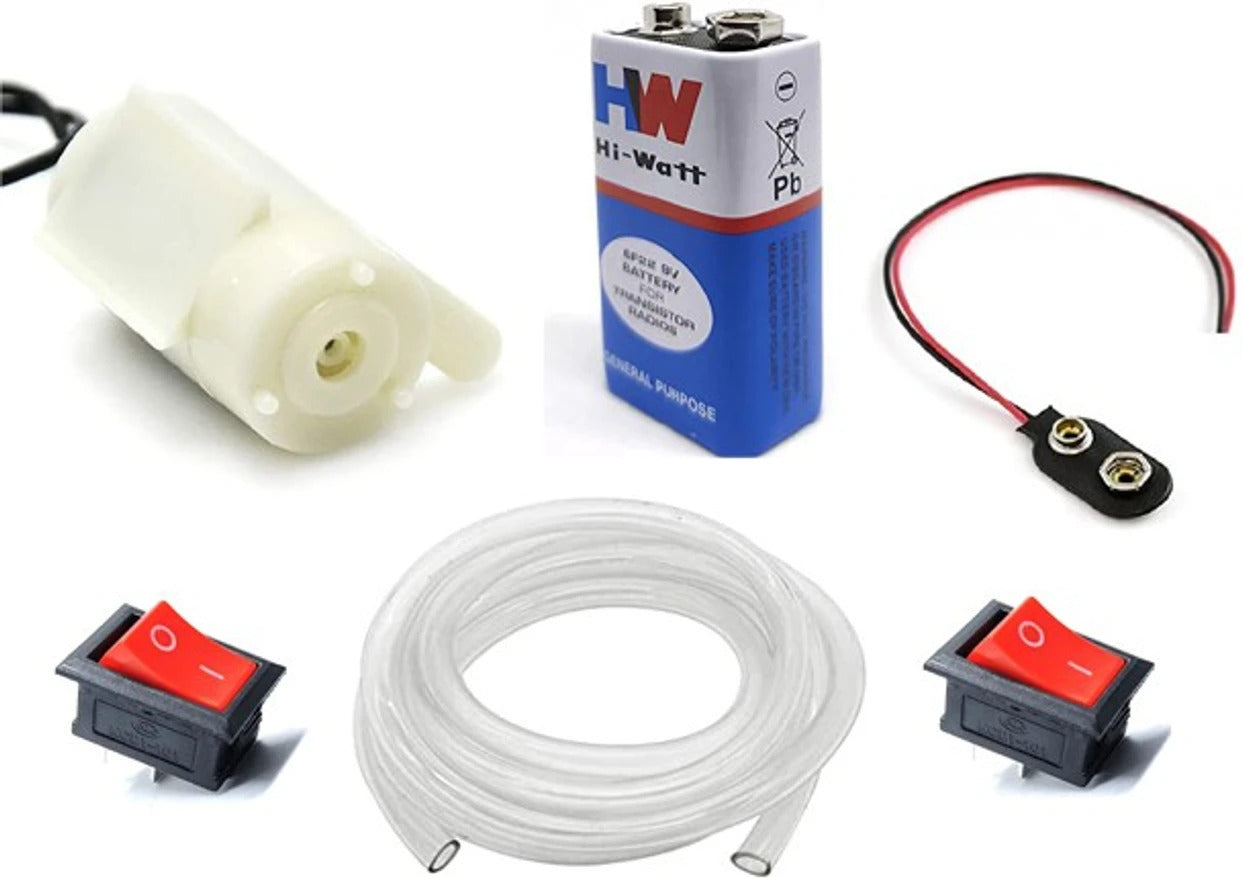 Science Project Dc Motor Kit / 9v Battery /Mini Water Pump for Students /Kids Educational