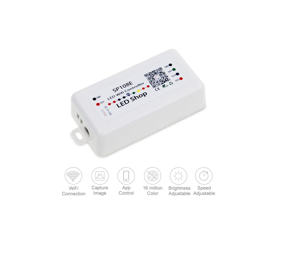 SP108E Led Wifi Controller for WS2812b/WS2811 LEDs – BE Components