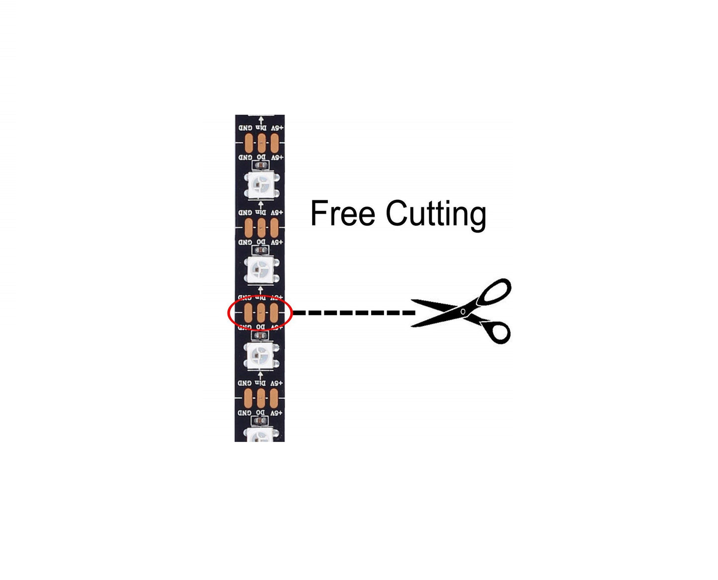 WS2812B Individual Addressable LED Strip (1M Roll)