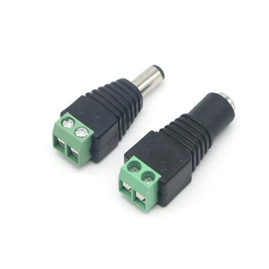 5.5mm x 2.1mm DC Power Male & Female Jack Terminal Blocks DC Barrel Connectors